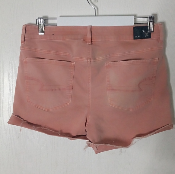 American eagle aeo denim light orange jean shorts size 14 - Picture 2 of 5